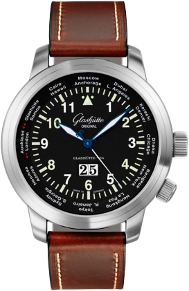 Glashutte Original 20th Century Vintage Senator Navigator Worldview 39-47-07-07-04 Glashutte Original 20th Century Vintage Senator Navigator Worldview 39-47-07-07-04