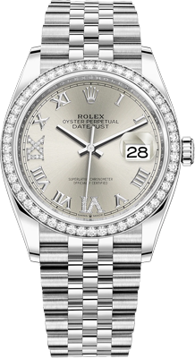 Rolex Datejust 36,39,41 mm 36mm Steel and White Gold 126284rbr-0021