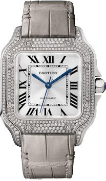 Cartier Santos de Cartier medium,mechanical,white gold,35.1 mm WJSA0014 Cartier Santos de Cartier medium,mechanical,white gold,35.1 mm WJSA0014