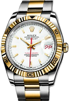 Rolex Архив Rolex Turn-O-Graph 36mm Steel and Yellow Gold 116263 White