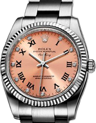 Rolex Архив Rolex Air-King 34mm Steel and White Gold 114234 Pink D Rolex Архив Rolex Air-King 34mm Steel and White Gold 114234 Pink D