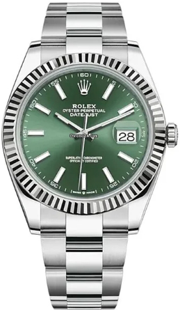 Rolex Datejust 36,39,41 mm MINT GREEN DIAL 41 mm 126334-0027