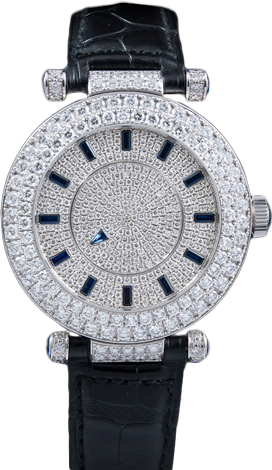 Franck Muller Double Mystery Ronde 42 DM D2R CD Blue Saphires Croco