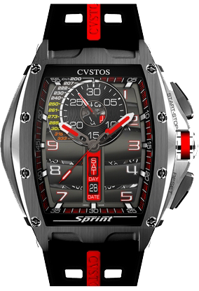 Cvstos Challenge Chrono Sprint Titanium / Red B00107.4112001 Cvstos Challenge Chrono Sprint Titanium / Red B00107.4112001