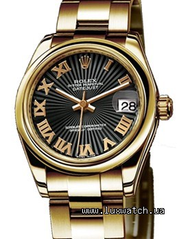 Rolex Архив Rolex Lady 31mm Yellow Gold 178248 Black Sunbeam