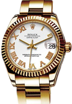 Rolex Архив Rolex 31mm Yellow Gold 178278 White