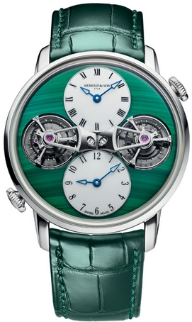 Arnold & Son Instrument Collection DOUBLE TOURBILLON WHITE GOLD MALACHITE 1DTAW.Z03A.C188W Arnold & Son Instrument Collection DOUBLE TOURBILLON WHITE GOLD MALACHITE 1DTAW.Z03A.C188W