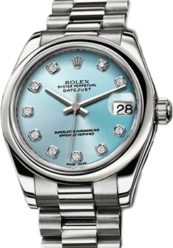 Rolex Архив Rolex Lady 31mm Platinum 178246 Ice Blue Diamonds