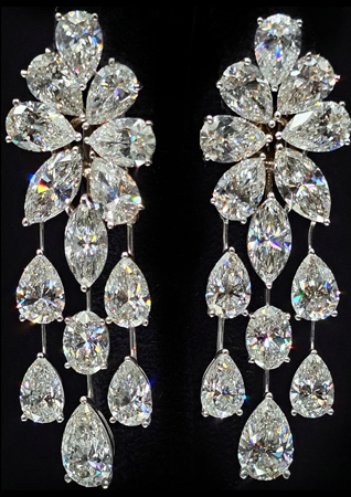 CVD Серьги выращенные бриллианты CVD Серьги 30 карат 30ct E VS2