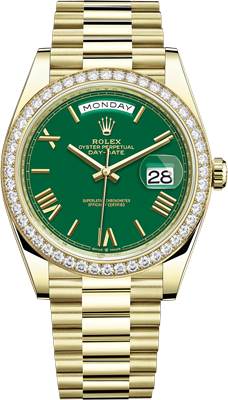 Rolex Day-Date 40 mm, yellow gold and diamonds 228348rbr-0040