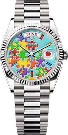 Rolex Day-Date Puzzle 36 mm white gold 128239-0056 Rolex Day-Date Puzzle 36 mm white gold 128239-0056