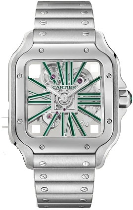 Cartier Santos de Cartier skeleton, large,steel WHSA0028