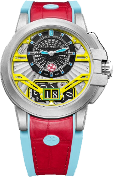 Harry Winston Ocean Collection 42.2 mm Zalium Variation Red/Light Blue OCEABD42ZZ002