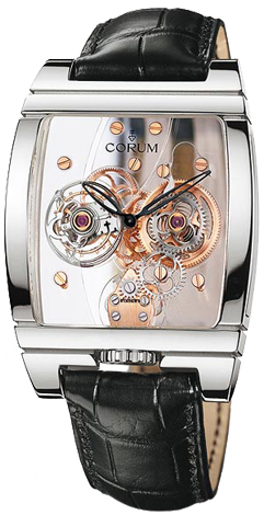 Corum Golden Bridge Golden Tourbillon Panoramique Grey Sapphire 382.850.70/0F01 0000 Corum Golden Bridge Golden Tourbillon Panoramique Grey Sapphire 382.850.70/0F01 0000