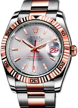 Rolex Архив Rolex Turn-O-Graph 36mm Steel and Everose Gold 116261 Silver Rolex Архив Rolex Turn-O-Graph 36mm Steel and Everose Gold 116261 Silver