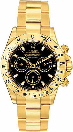 Rolex Архив Rolex Cosmograph Daytona 40mm Yellow Gold 116528-Black