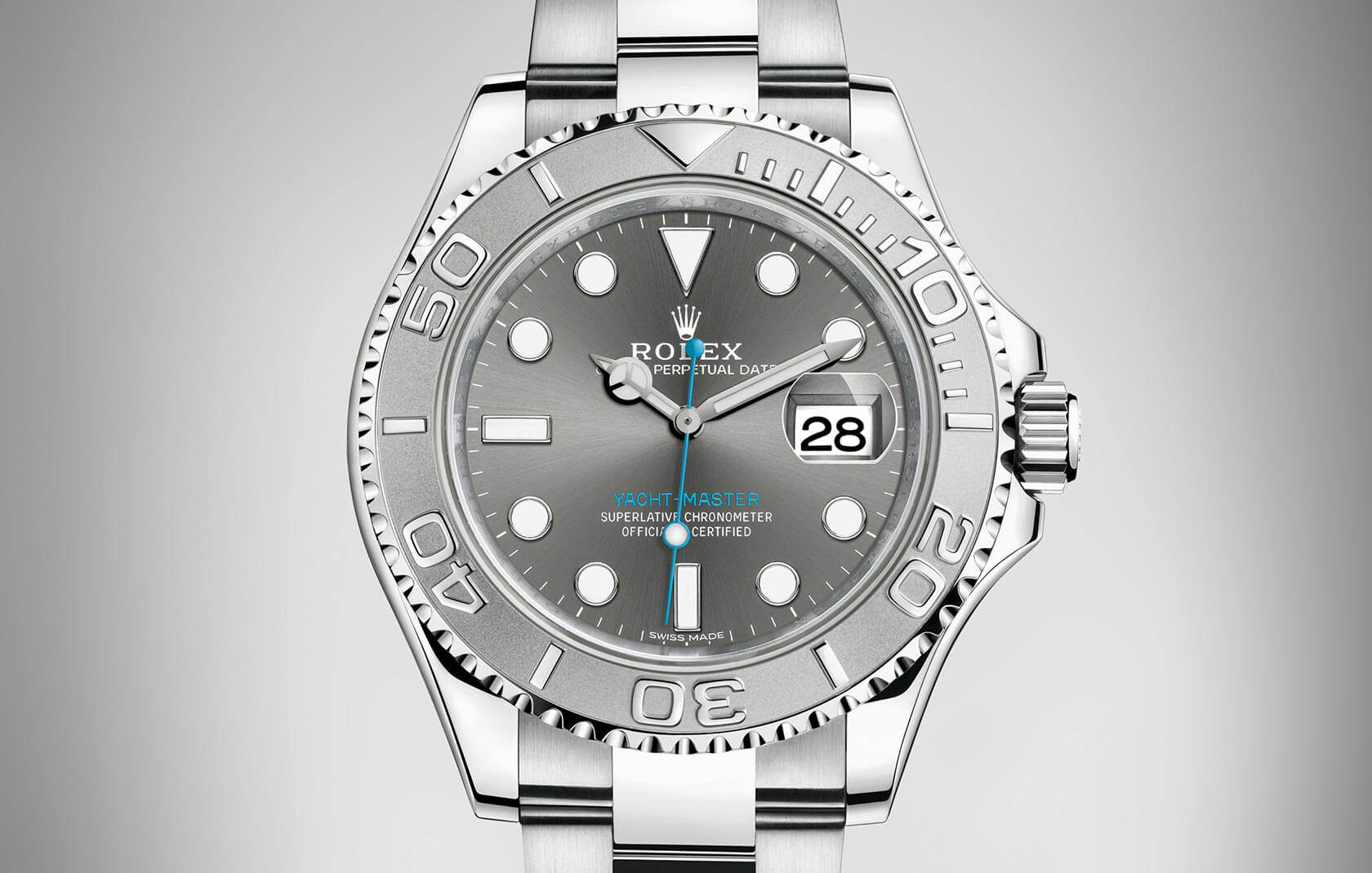 yacht master 2 rhodium