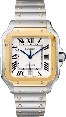 Cartier Santos de Cartier large,mechanical,Steel and yellow gold 39.8 mm W2SA0009