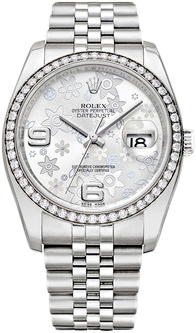 Rolex Datejust 36,39,41 mm 36mm Steel and White Gold 116244 Silver Floral Jubilee Rolex Datejust 36,39,41 mm 36mm Steel and White Gold 116244 Silver Floral Jubilee