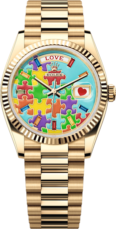 Rolex Day-Date Puzzle 36 mm yellow gold 128238-0106