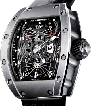 Richard Mille Men's Collection RM 022 Aerodyne Tourbillon Dual Time Zone RM 022 WG Richard Mille Men's Collection RM 022 Aerodyne Tourbillon Dual Time Zone RM 022 WG