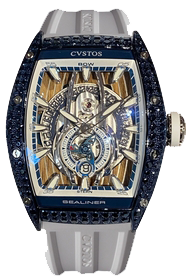 Cvstos Sealiner  PS Navy Blue Steel 2 Row Blue Sapphires C00103.4106004