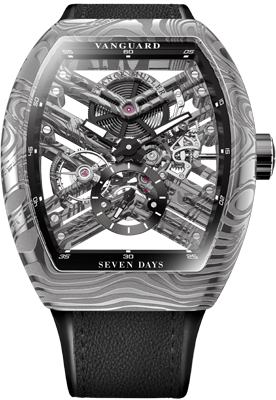 Franck Muller Vanguard Damascus Steel Skeleton V 45 S6 SQT DAMAS NR