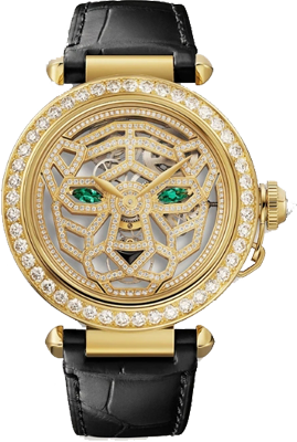 Cartier Pasha de Cartier skeleton,panther, 41 mm, Yellow gold HPI01359