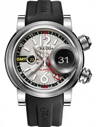 Graham Swordfish Grillo Alarm GMT Silver EYE 2SWGS.S08A Graham Swordfish Grillo Alarm GMT Silver EYE 2SWGS.S08A