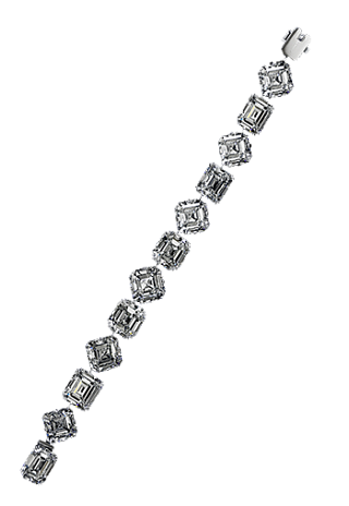 Jacob & Co. Jewelry High Jewelry Diamond Bracelet with Emerald Cut Diamonds 91327679