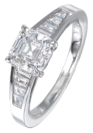 Jacob & Co. Jewelry Bridal Square Emerald Cut Solitaire RFAS1003DK