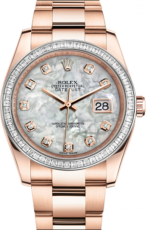 Rolex Datejust 36,39,41 mm Oyster 36 mm Everose gold diamonds 116285bbr-0002