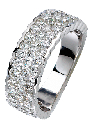 Jacob & Co. Jewelry Bridal Three Row Diamond Band 90710614