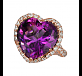 Heart Amethyst Diamond Ring 02