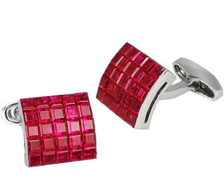 Jacob & Co. Jewelry Men's Cufflinks Ruby Square Cufflinks 91226155