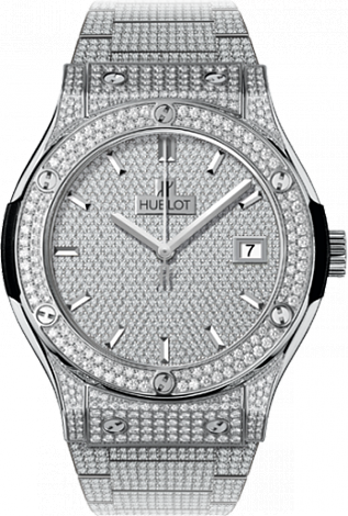 Hublot Архив Hublot Titanium Bracelet Full Pavé 45mm 511.NX.9010.NX.3704