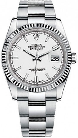 Rolex Архив Rolex 36 mm Steel 116234 white