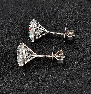 Пусеты с бриллиантами 3 карата 02