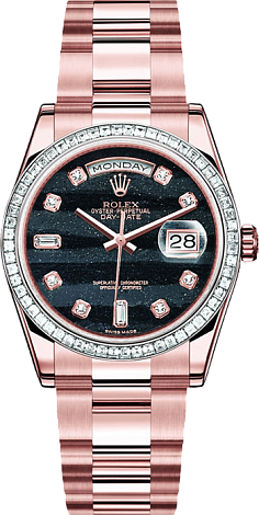 Rolex Архив Rolex 36mm Sertie Pink Gold Black Diamonds 118395-73205 Rolex Архив Rolex 36mm Sertie Pink Gold Black Diamonds 118395-73205