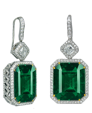Jacob & Co. Jewelry Magnificent Gems Emerald Diamond Earrings 91224949 Jacob & Co. Jewelry Magnificent Gems Emerald Diamond Earrings 91224949
