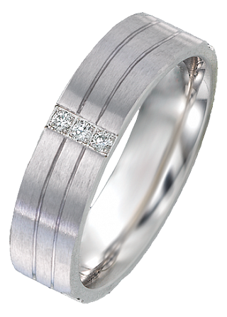 Jacob & Co. Jewelry Men's Rings Princess-cut three-stone wedding band 90710986