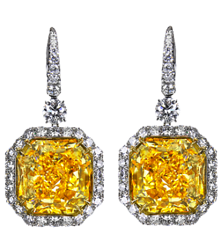 Jacob & Co. Jewelry High Jewelry Fancy Yellow Diamond Drop Earrings 91226170