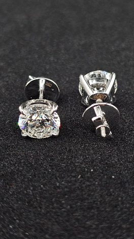 Серьги круг 2 карата 01