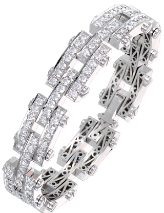 Jacob & Co. Jewelry Men's Bracelets Triple Interlink Diamond Bracelet Bracelets 90813409