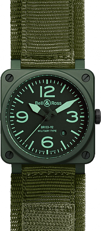 Bell & Ross Aviation BR 03-92 42mm Automatic BR 03-92 Military Ceramic Bell & Ross Aviation BR 03-92 42mm Automatic BR 03-92 Military Ceramic
