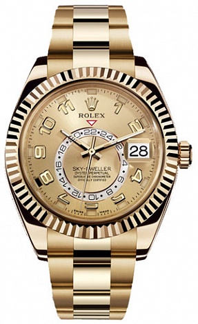 Rolex Sky-Dweller 42mm Yellow Gold 326938 Chamapgne