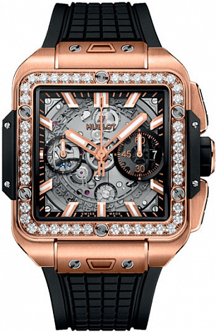 Hublot Square Bang 42mm Unico King Gold Diamonds 821.OX.0180.RX.1204 Hublot Square Bang 42mm Unico King Gold Diamonds 821.OX.0180.RX.1204