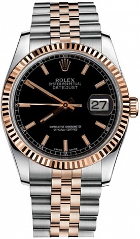 Rolex Datejust 36,39,41 mm 36 mm Steel and Everose Gold 116231 black Rolex Datejust 36,39,41 mm 36 mm Steel and Everose Gold 116231 black