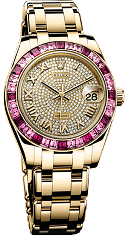 Rolex Datejust Special Edition Lady Pearlmaster 34 mm Yellow Gold 81348SARO-72848 Rolex Datejust Special Edition Lady Pearlmaster 34 mm Yellow Gold 81348SARO-72848