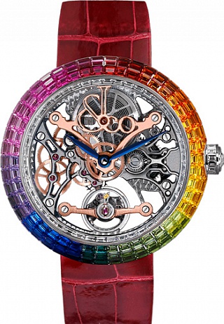 Jacob & Co. Watches High Jewelry Masterpieces BRILLIANT SKELETON BAGUETTE RAINBOW BS531.30.CR.CB.A